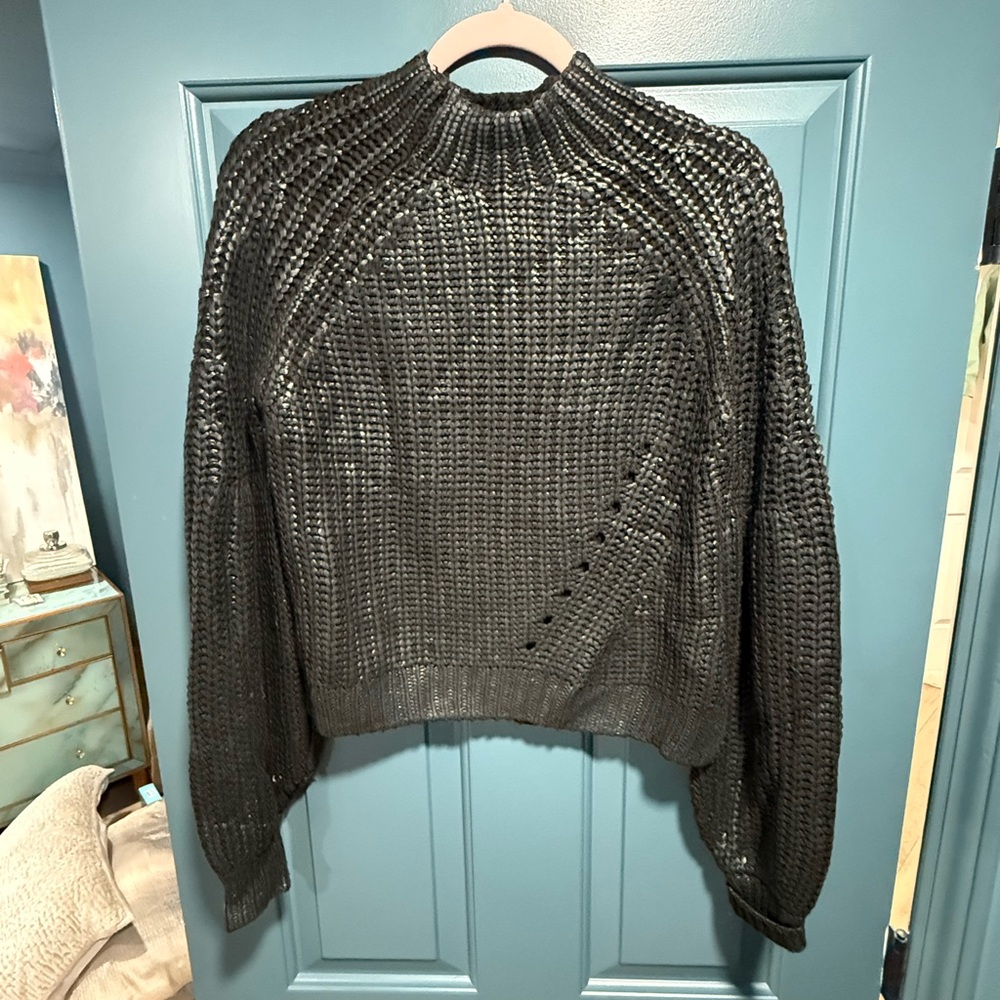 525 America Dark Knit Turtleneck Sweater